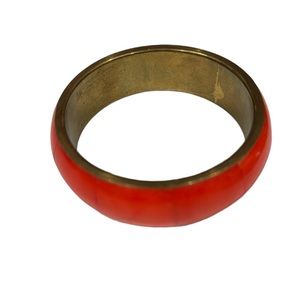 Vintage red dyed organic bangle bracelet. GUC.